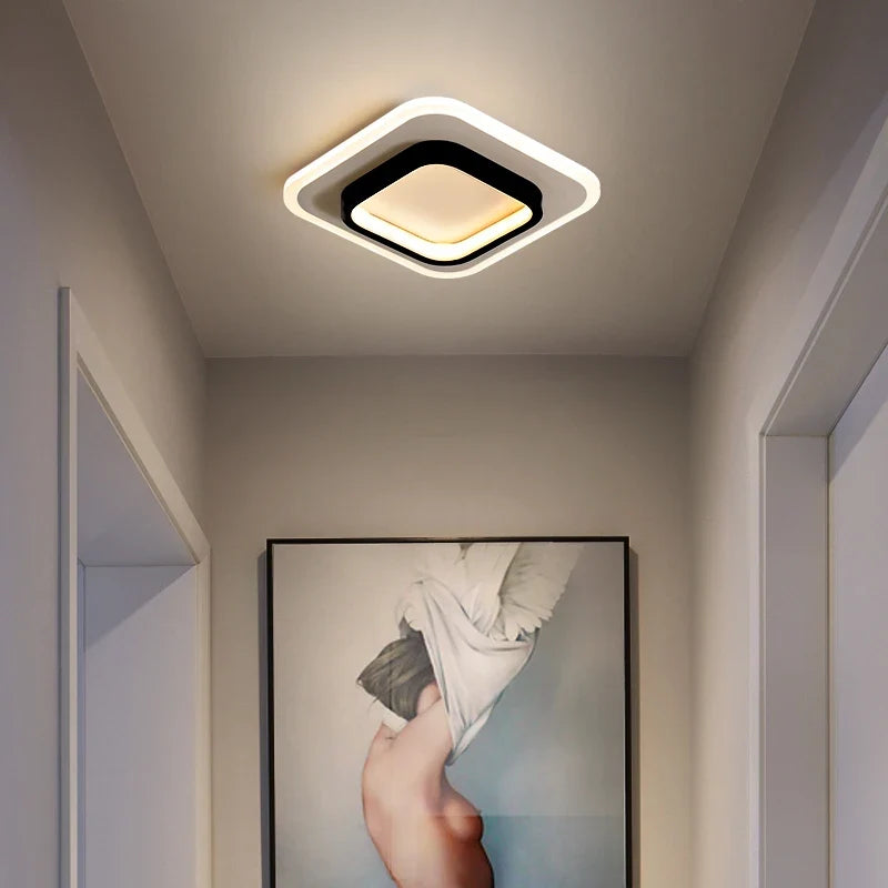 Plafonnier — Moderne LED allée lumière plafonniers vestiaire couloir balcon Foyer plafonnier acrylique décoration maison lustre Luminaire