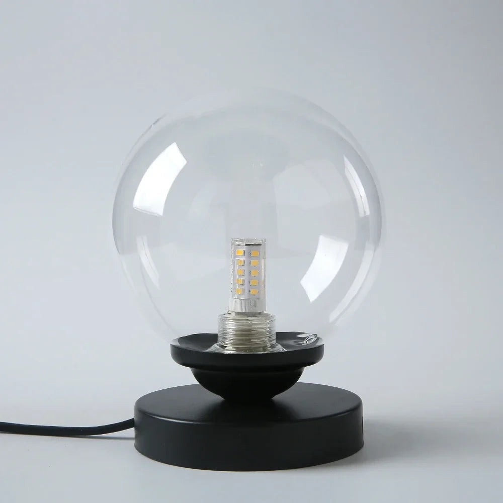 lampe de lecture led en verre doré pour décoration intérieure