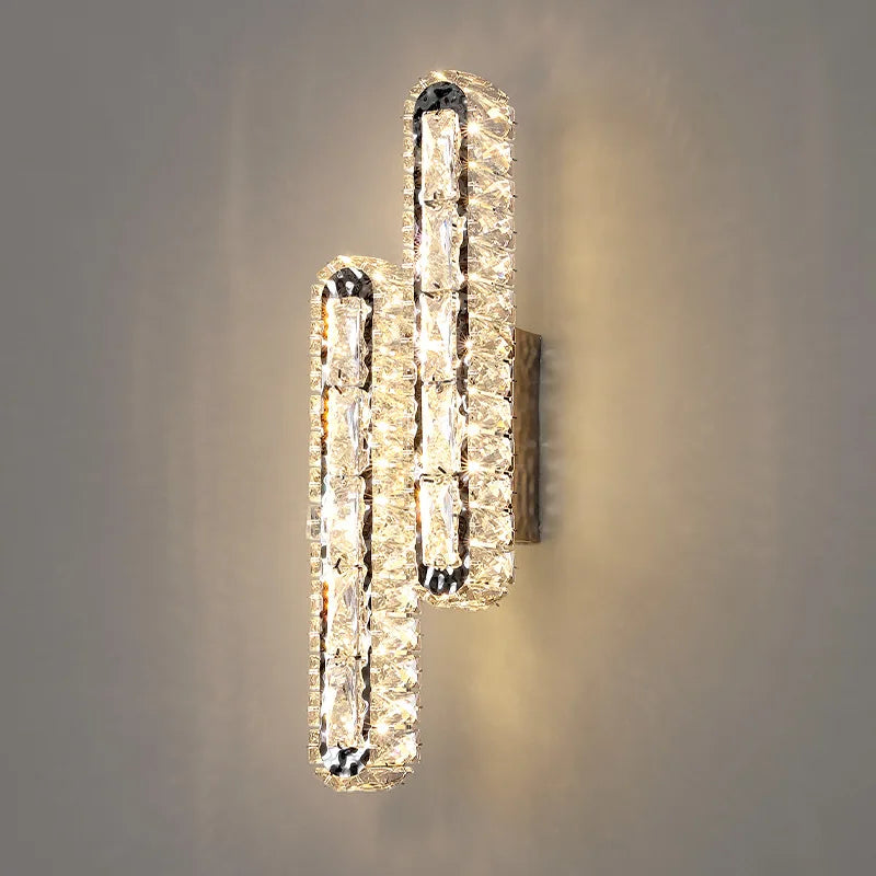 Applique murale — LED ovale moderne en cristal pour décoration intérieure