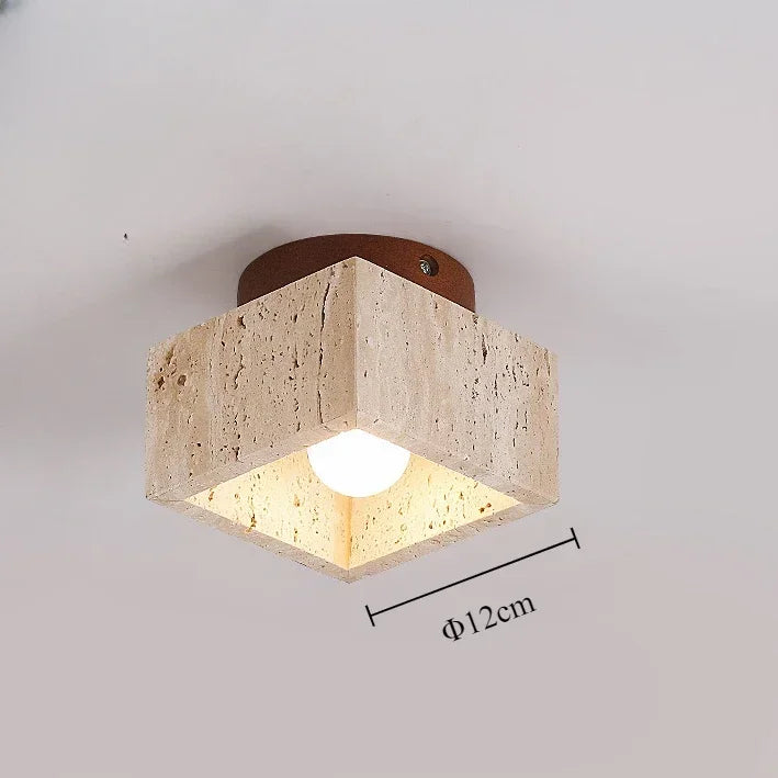 Plafonnier — En pierre minimaliste pour une ambiance apaisante