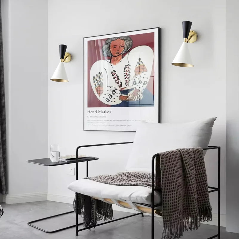 Applique murale américaine en métal pour éclairage intérieur Lorène Pulsation - Lignes Dessinées & Décor Raffiné
