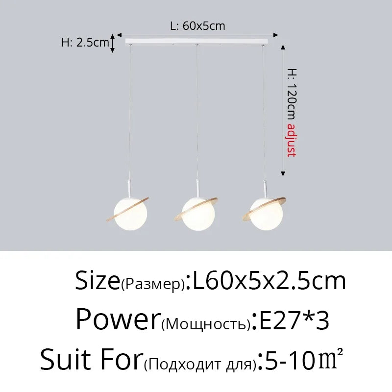 lampe à poser créative en bois et boule blanche décorative pour intérieur