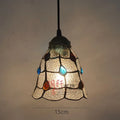 Suspension tiffany vitrail pteris luminaire décoratif pour intérieur Adrien Respire en Verre - Le Charme du Verre dans le Décor