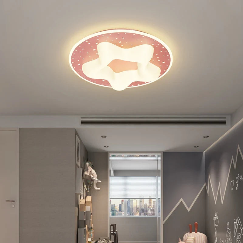 lampe led encastrée nordique étoile à cinq branches pour enfants