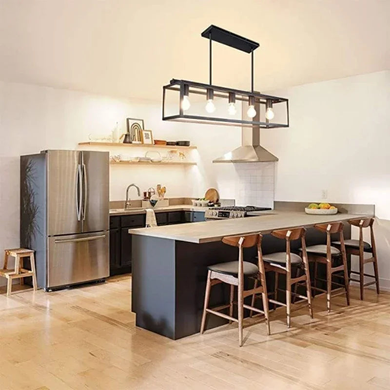 Plafonnier led suspendu style industriel rétro avec câble réglable Solène Écrin - Esprit Atelier & Présence Décorative