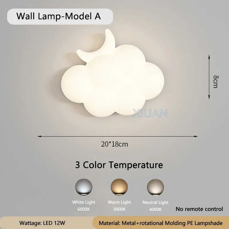 Applique murale — Moderne en forme de nuage blanc pour intérieur