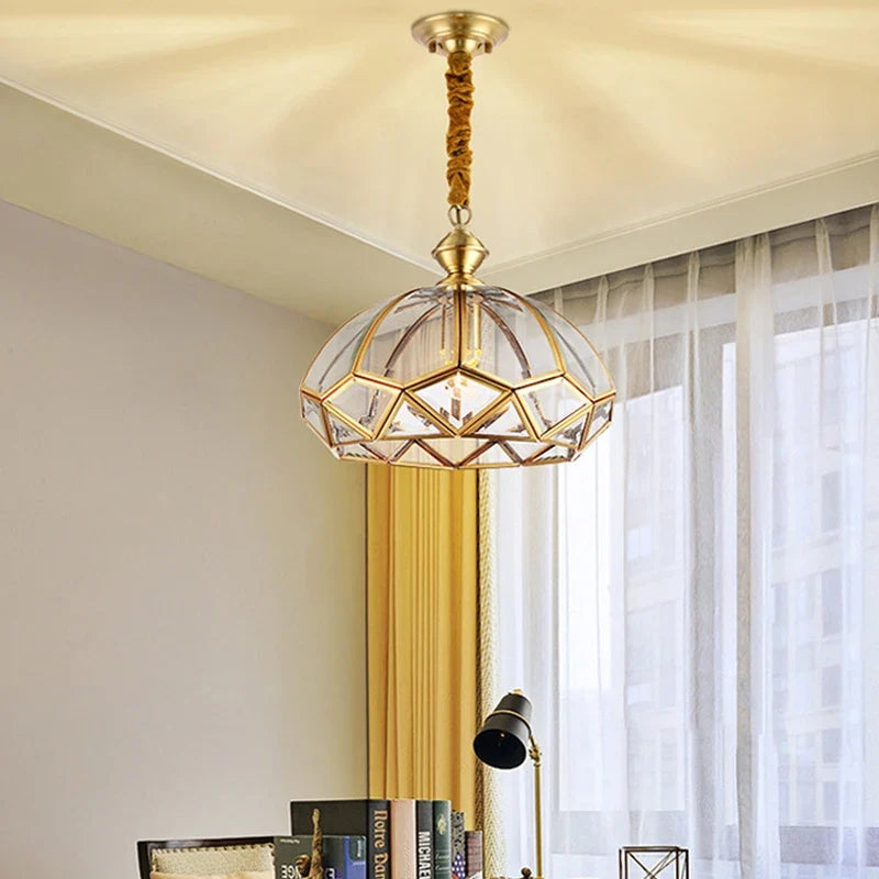 Plafonnier en cuivre style américain moderne pour intérieur créatif et simple Auguste Rondeau - Reflets Chaleureux & Décor Raffiné