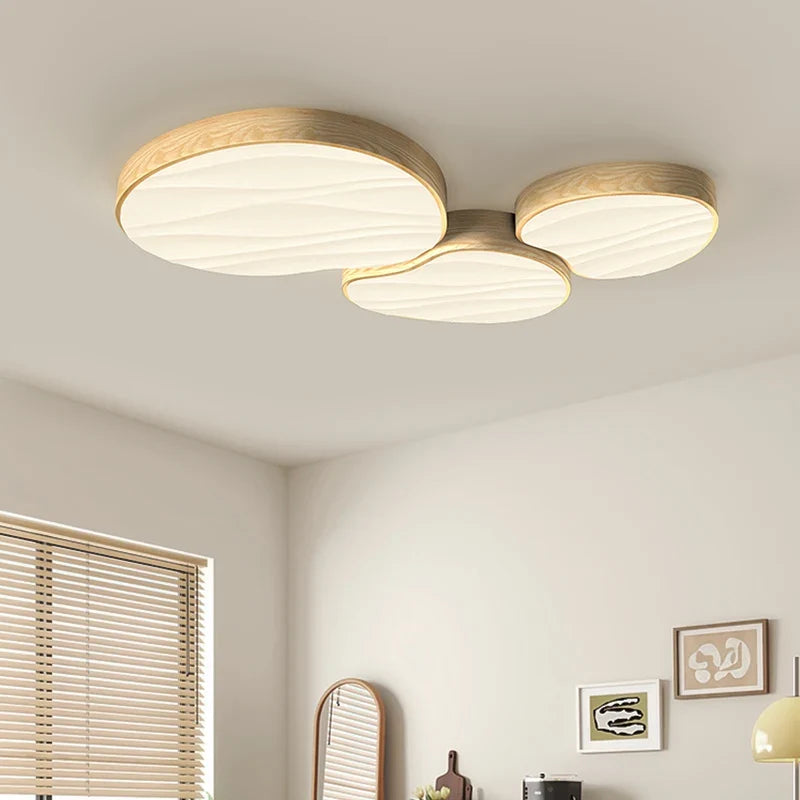 Plafonnier Led lumières pour chambre salon cuisine éclairage intérieur lumières Lampara Techo décor à la maison lampes intelligentes Élisa Épurelle en Bois - Esprit Naturel & Décor Chaleureux