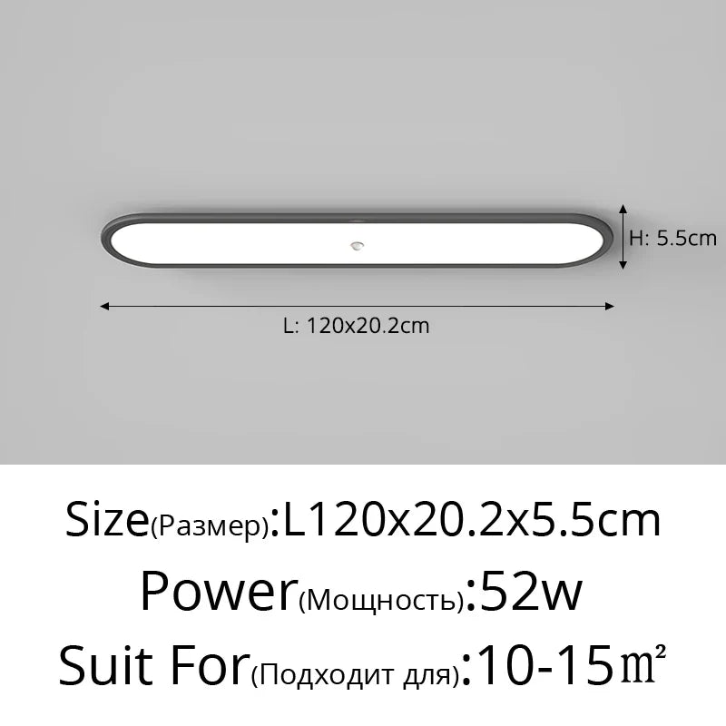 Plafonnier led ultra-mince avec capteur de corps humain Melchior Versant en Aluminium - Lignes Dessinées & Décor Raffiné
