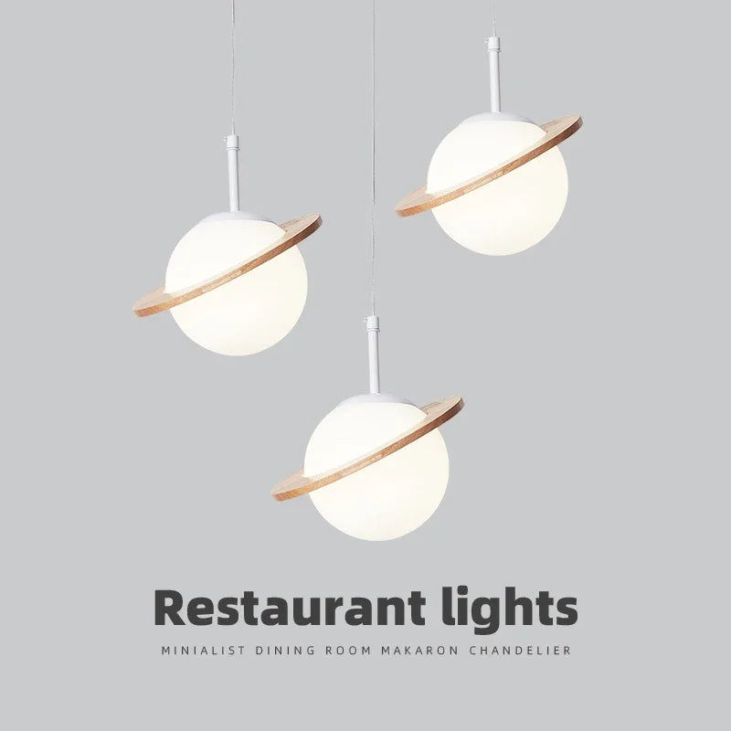 lampe à poser créative en bois et boule blanche décorative pour intérieur