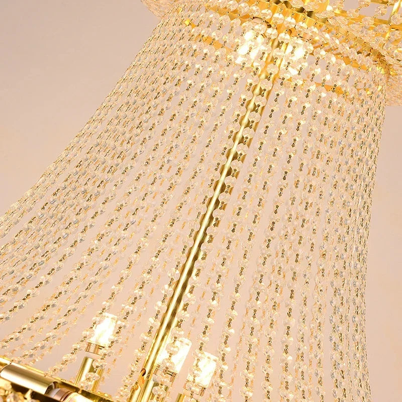 Lustre — Moderne en cristal LED pour hall d'entrée luxueux