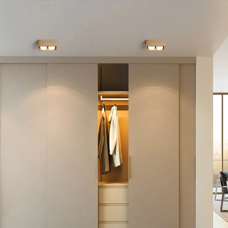 Plafonnier — Minimaliste bois brut intérieur chambre bureau couloir vestiaire