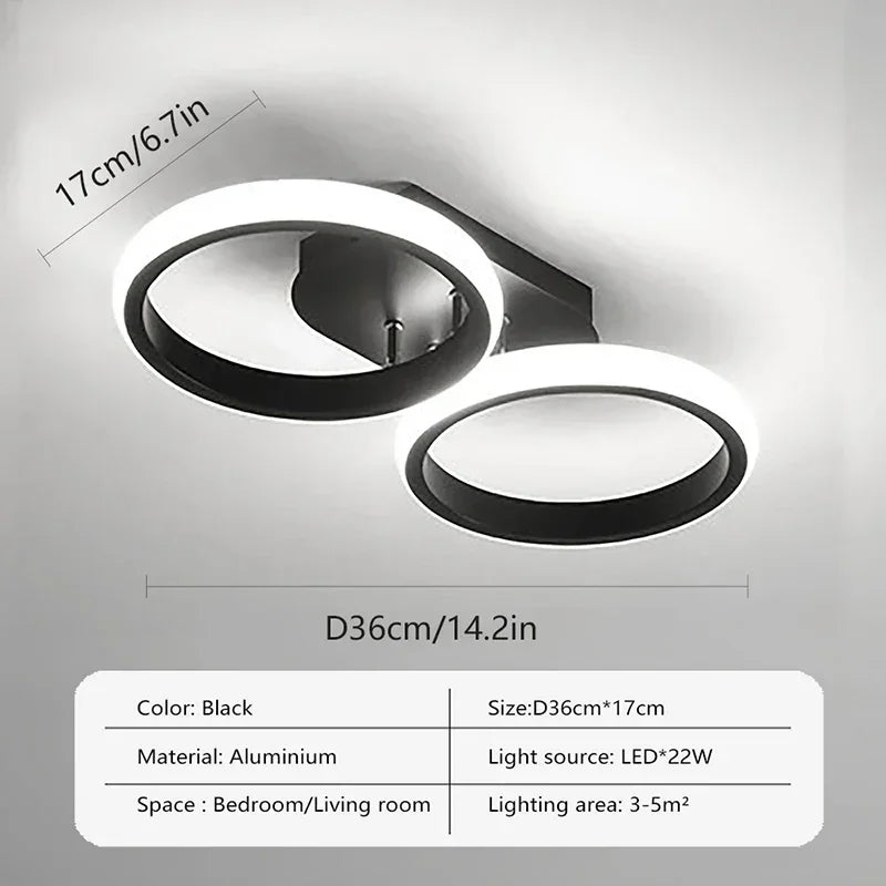 Plafonnier — LED moderne rond carré pour décoration intérieure