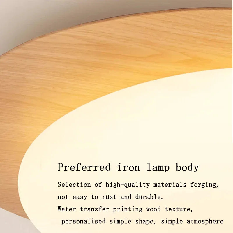 Plafonnier — LED en bois nordique acrylique avec galets noyer