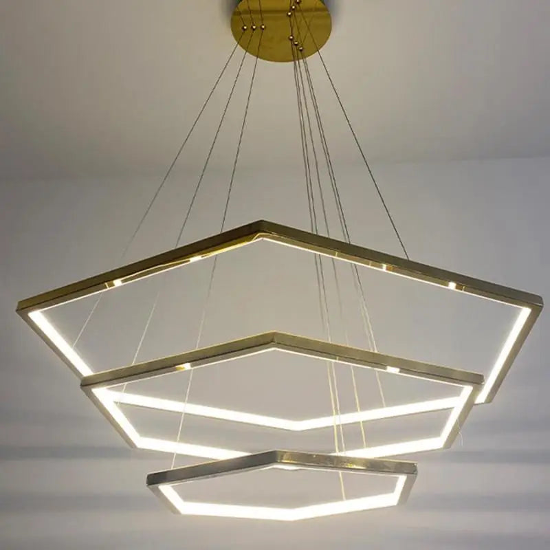Suspension — Hexagone LED simple moderne luxe suspension