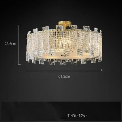 Plafonnier design rond à couches en cuivre doré Émilien Cadence - Éclat du Métal & Élégance Intérieure