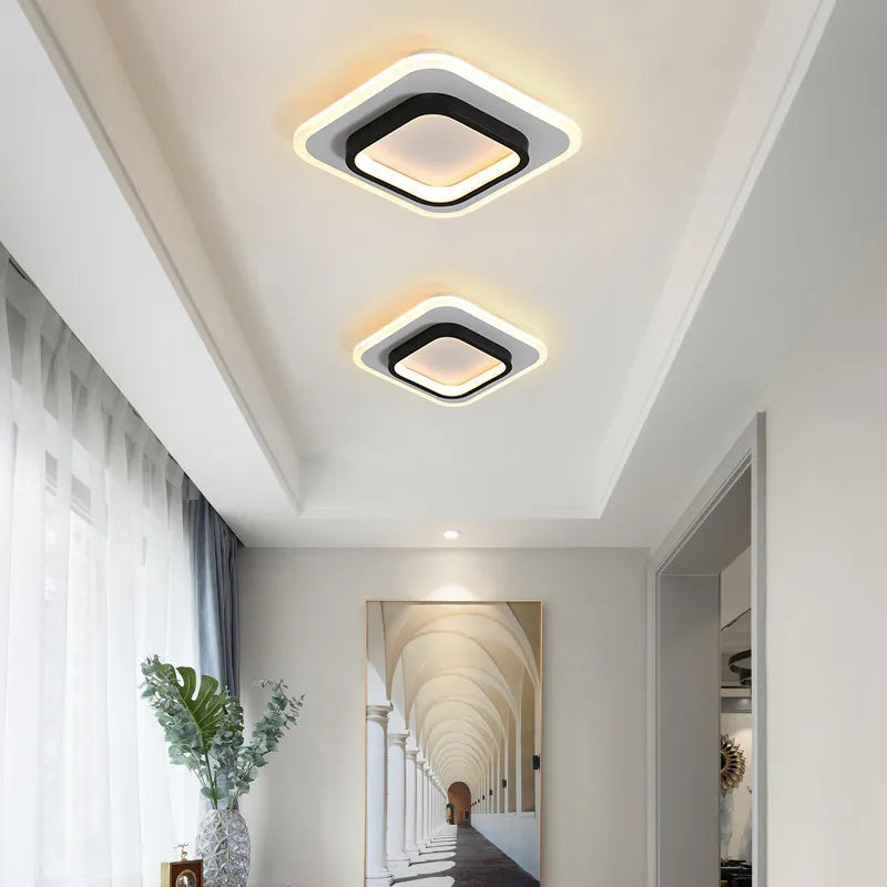 Plafonnier — Moderne LED allée lumière plafonniers vestiaire couloir balcon Foyer plafonnier acrylique décoration maison lustre Luminaire