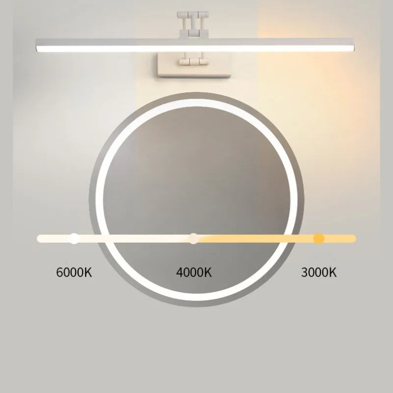 lampe led étanche pour miroir armoire pliable télescopique