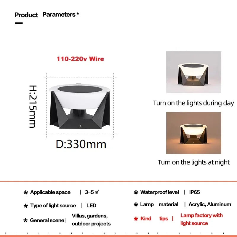 lampe solaire à led pour jardin et extérieur décoratif