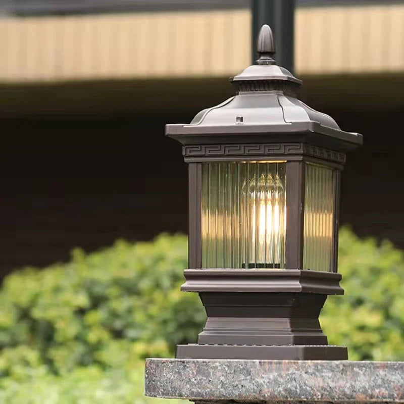 Lampadaire — Extérieur classique éclairage LED étanche pour jardin rétro