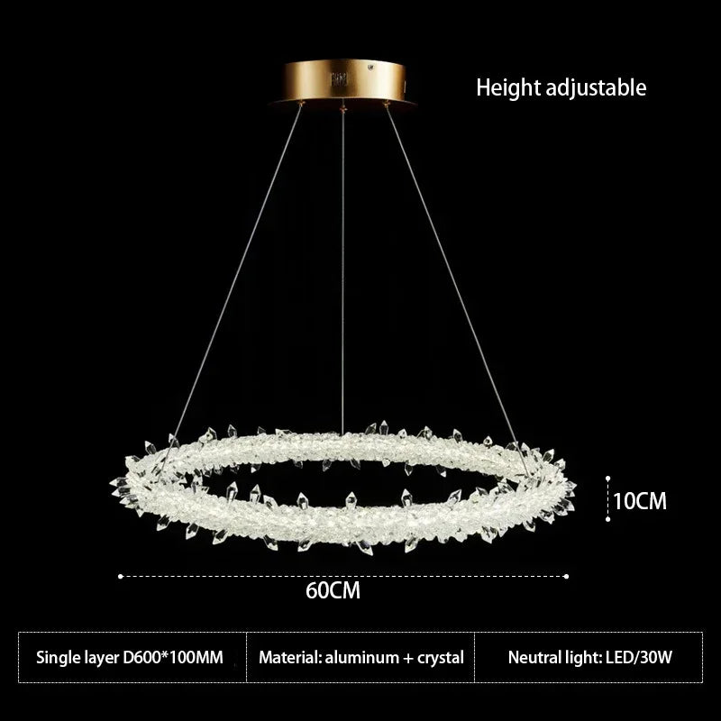Lustre — Moderne en cristal design pour décoration intérieure élégante