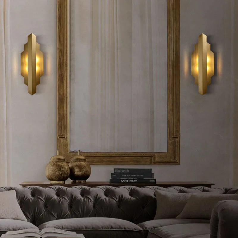 Applique murale — Moderne en acier inoxydable doré pour intérieur