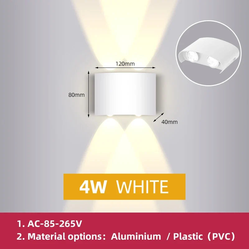 Applique murale — Extérieure LED luminaire étanche pour jardin décoratif