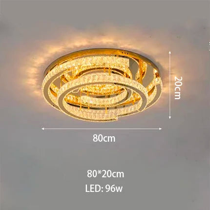 Plafonnier led moderne en cristal design réglable Manon Clarté - Jeux de Reflets & Présence Raffinée