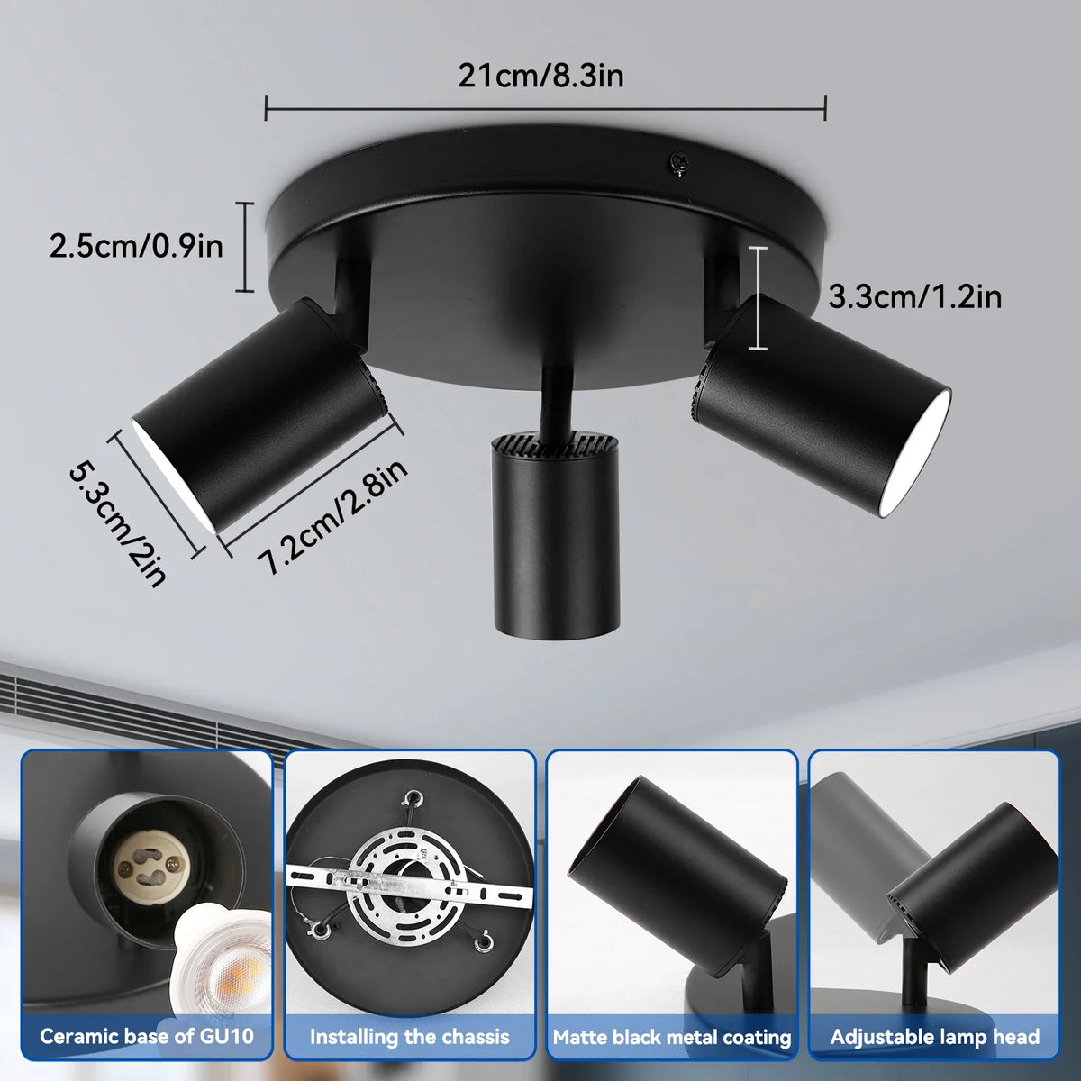 Spot — LED sur rail pour éclairage intérieur décoratif