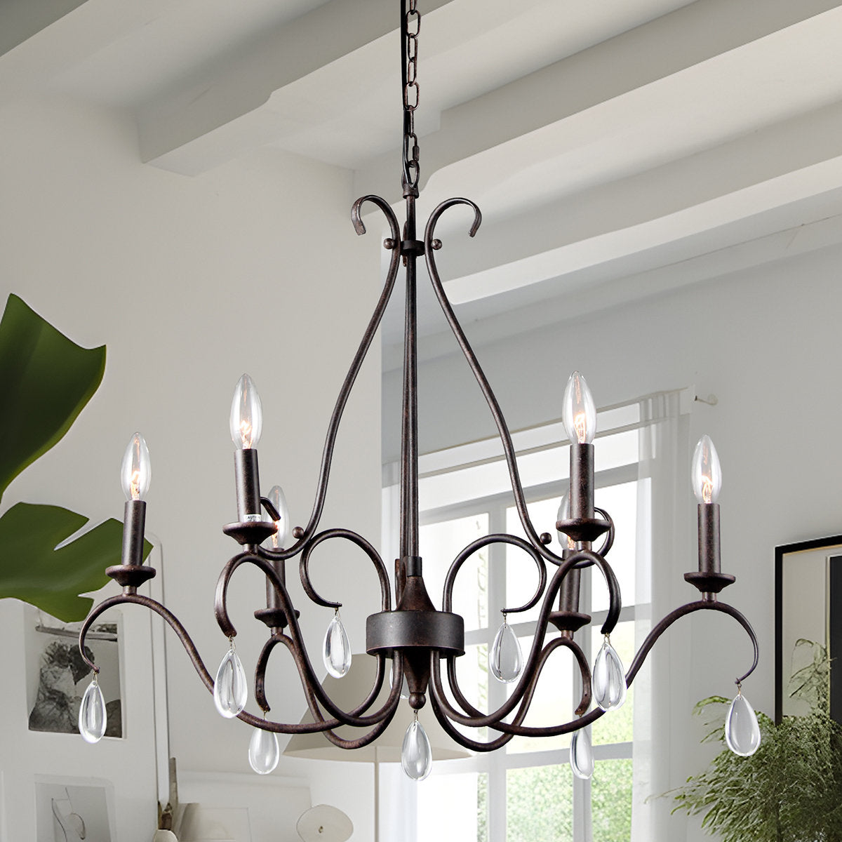 Uzorus Lustre en Métal et Cristal Style Industriel Vintage - Neutralighting