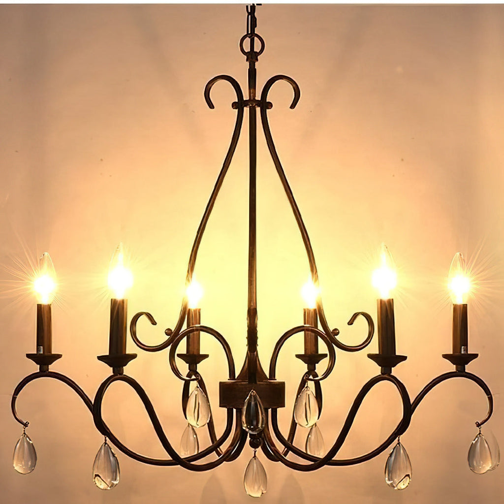 Uzorus Lustre en Métal et Cristal Style Industriel Vintage - Neutralighting