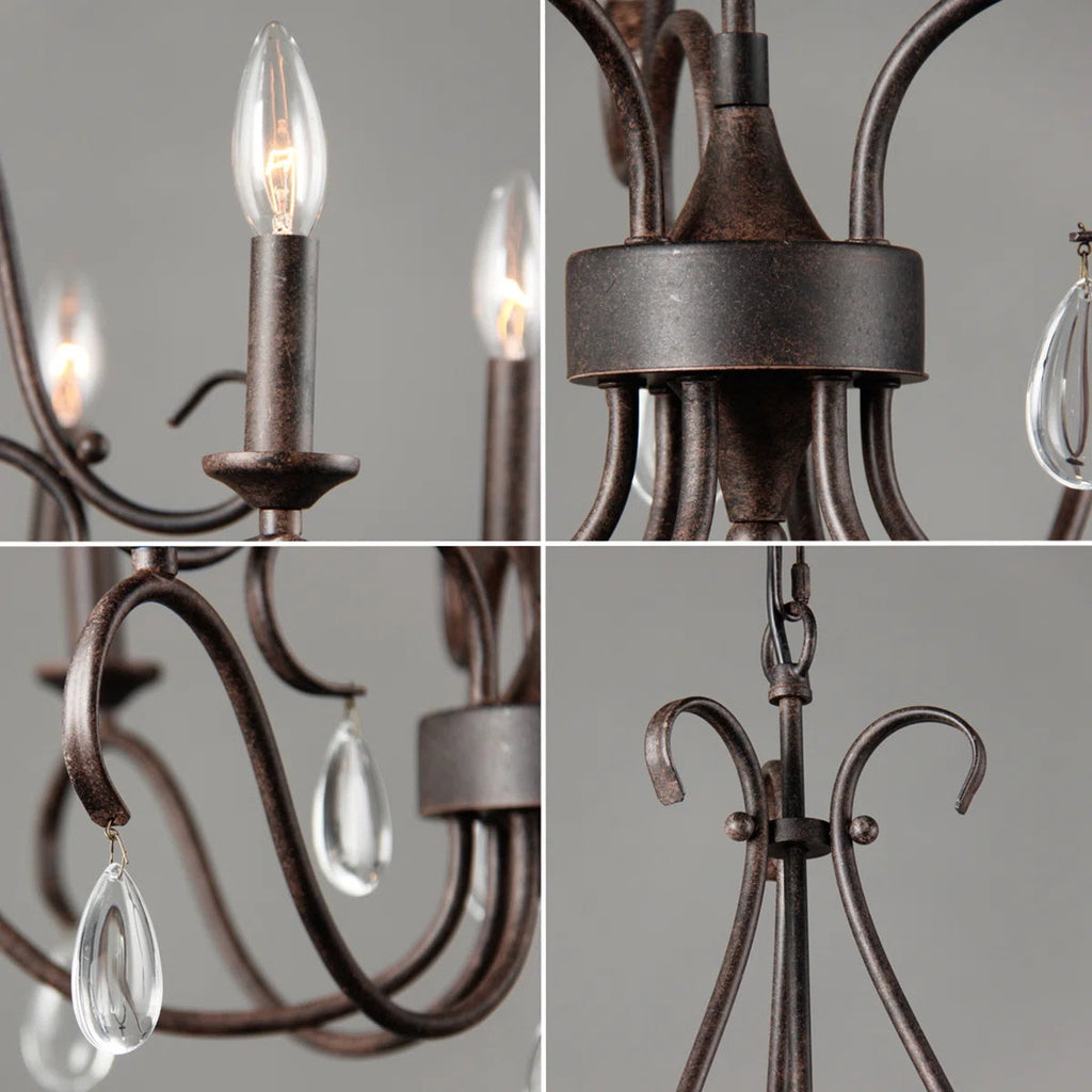 Uzorus Lustre en Métal et Cristal Style Industriel Vintage - Neutralighting
