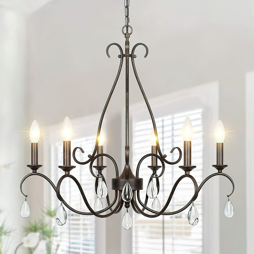 Uzorus Lustre en Métal et Cristal Style Industriel Vintage - Neutralighting