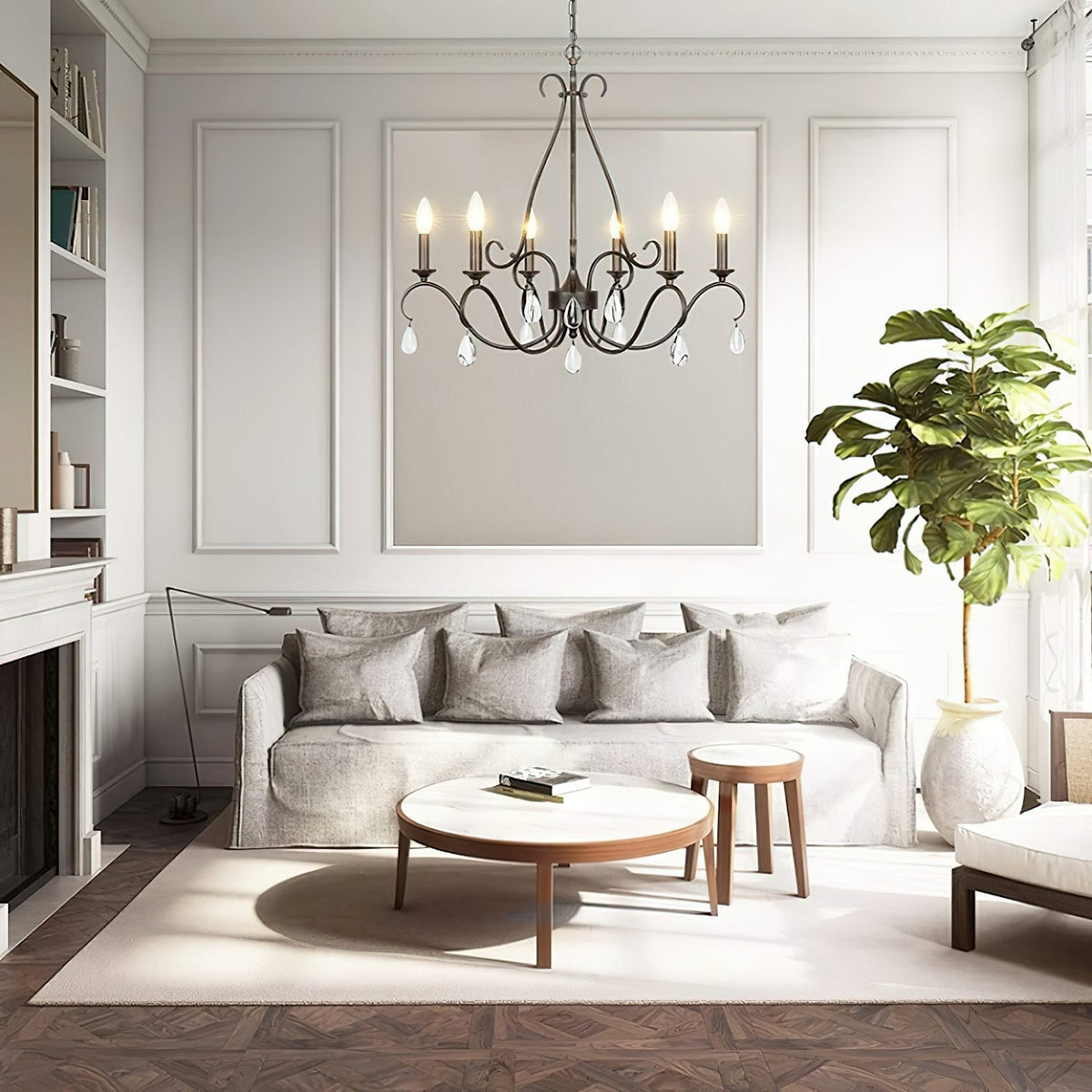 Uzorus Lustre en Métal et Cristal Style Industriel Vintage - Neutralighting