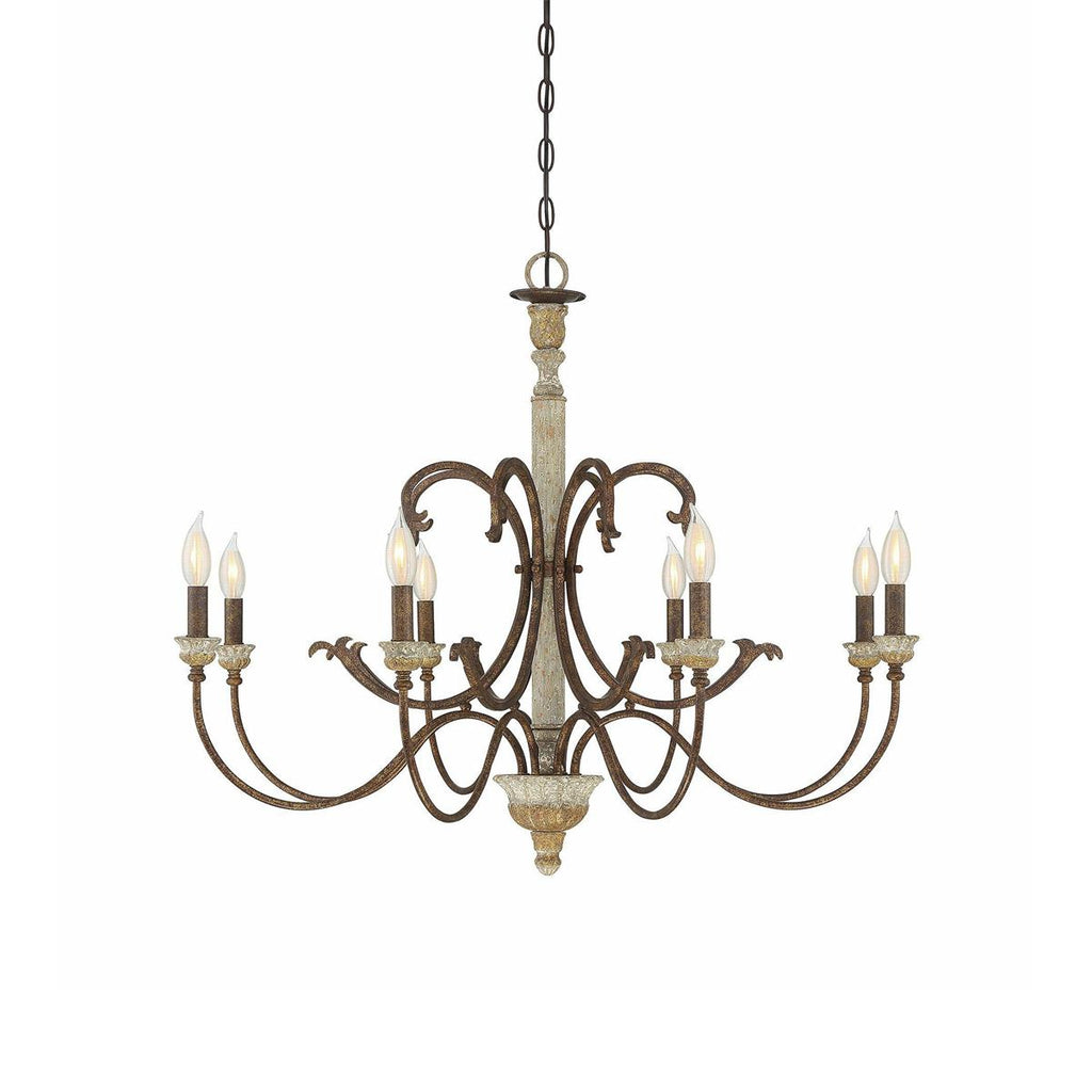 Evareth Lustre en Bois Sculpté à la Main Style Industriel Vintage - Neutralighting
