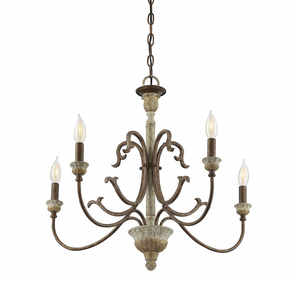 Evareth Lustre en Bois Sculpté à la Main Style Industriel Vintage - Neutralighting