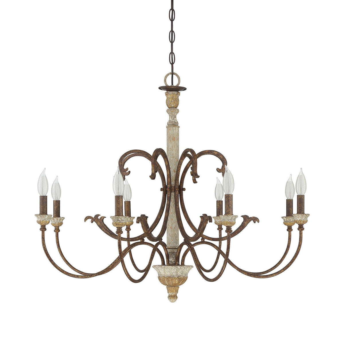 Evareth Lustre en Bois Sculpté à la Main Style Industriel Vintage - Neutralighting