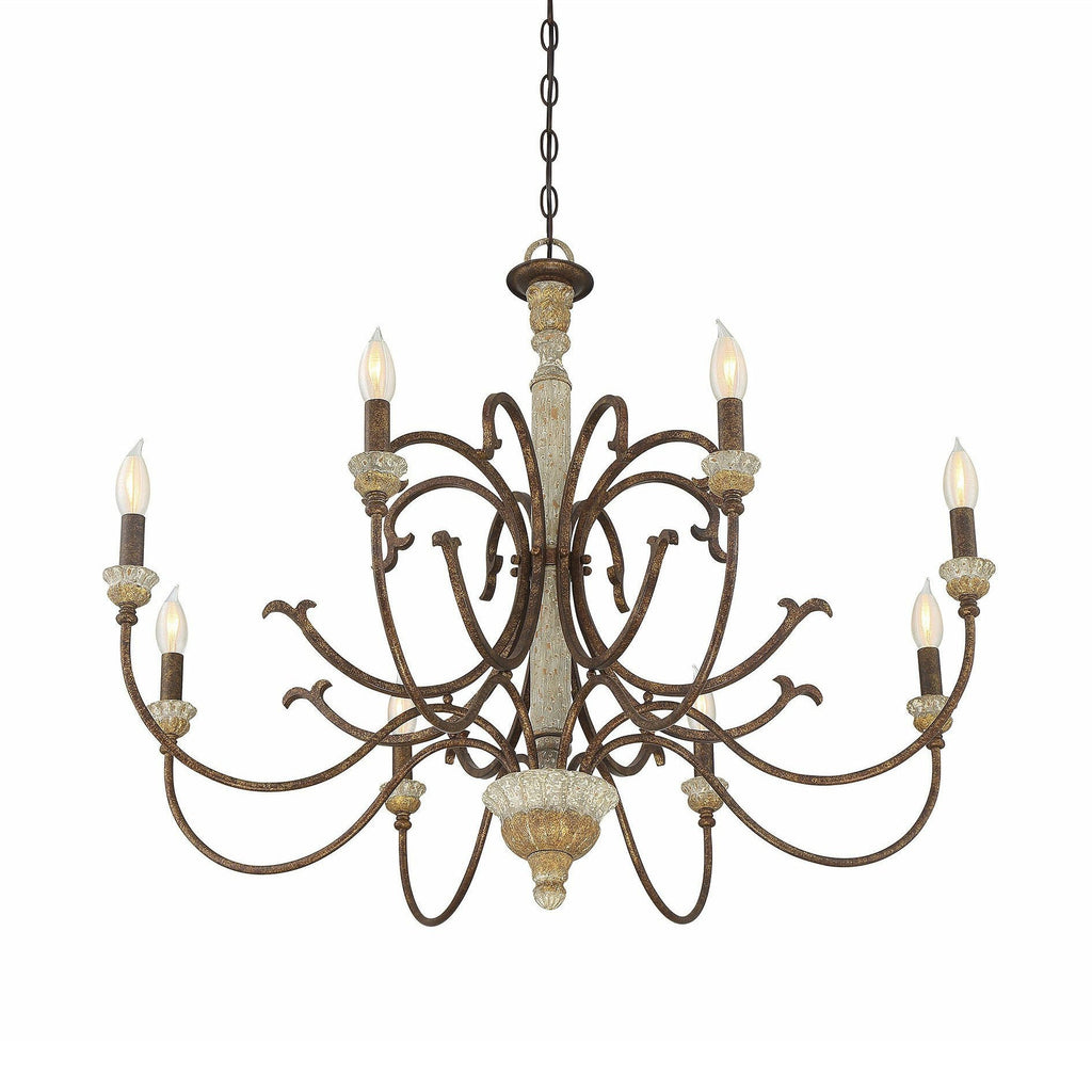 Evareth Lustre en Bois Sculpté à la Main Style Industriel Vintage - Neutralighting