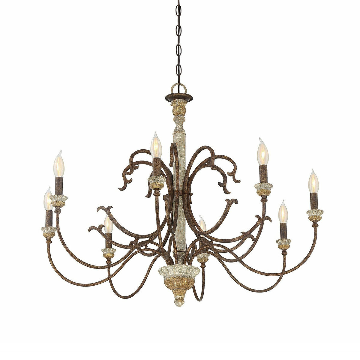 Evareth Lustre en Bois Sculpté à la Main Style Industriel Vintage - Neutralighting