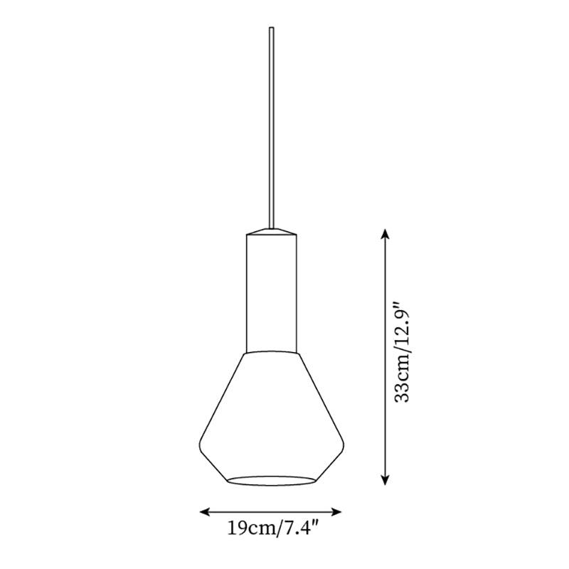 Givor Lampe Suspendue en Verre Givré - Neutralighting