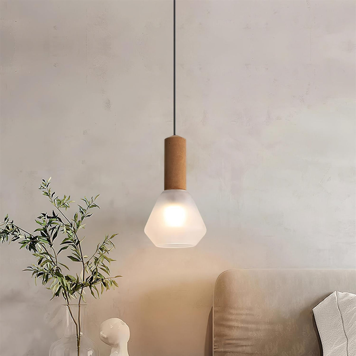 Givor Lampe Suspendue en Verre Givré - Neutralighting