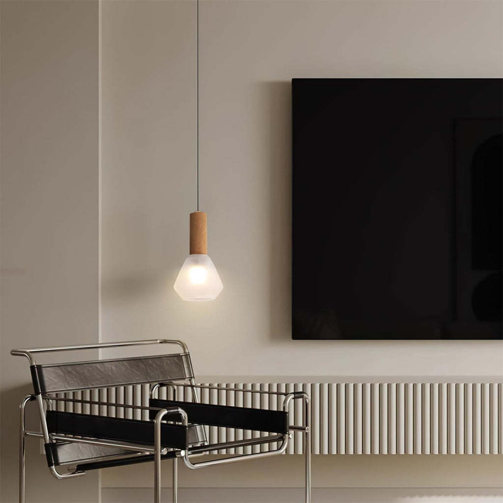 Givor Lampe Suspendue en Verre Givré - Neutralighting