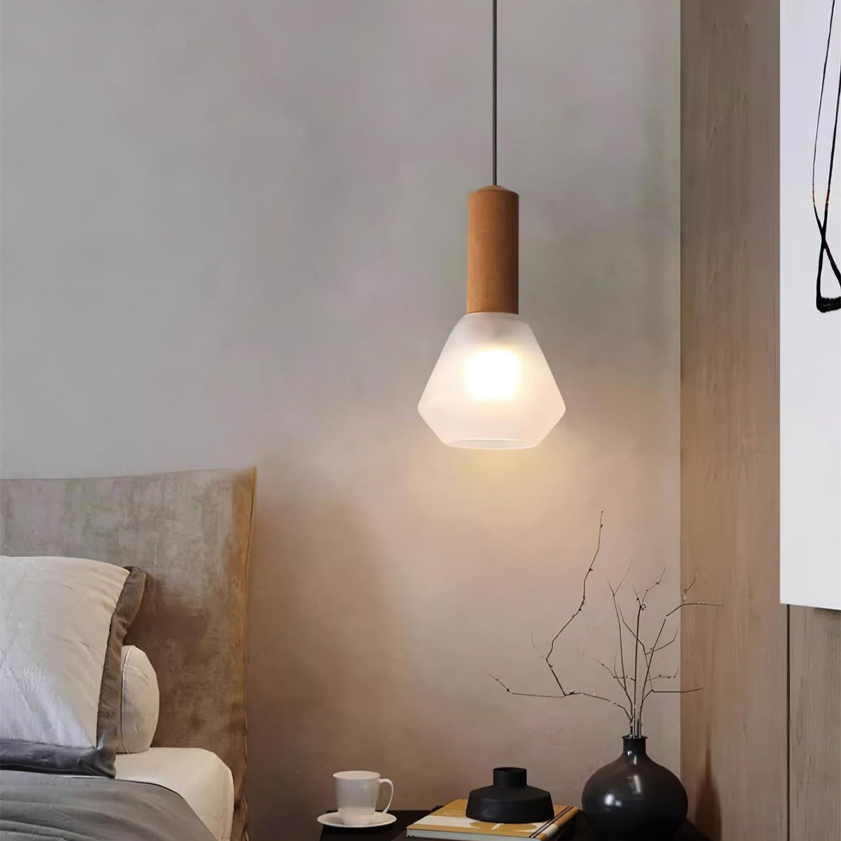 Givor Lampe Suspendue en Verre Givré - Neutralighting