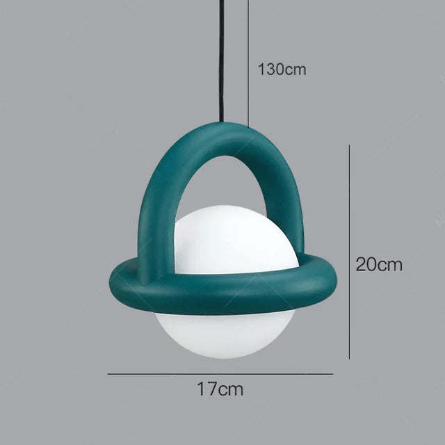 Suspension — Nordique Simple Ballon Suspension Lampe Jupiter Boule Lampe Chambre Chevet Balconbar Café Petite Suspension Art Designer Lustre