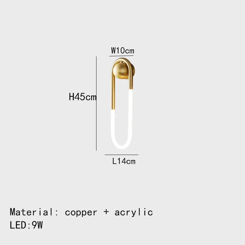 Applique murale — LED moderne forme ellipse pour décoration intérieure
