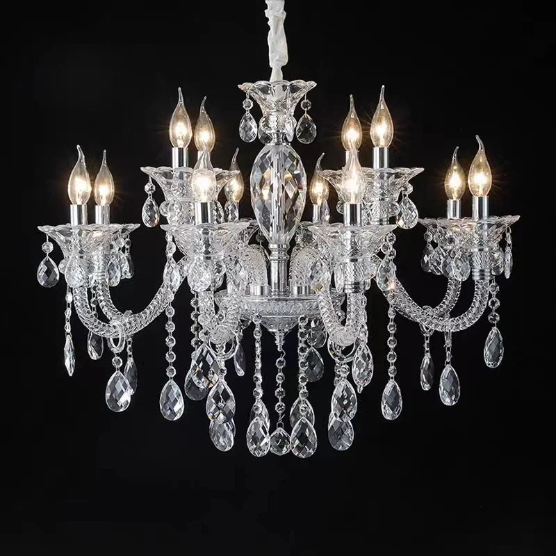 Lustre — Moderne en verre cristal pour espace de luxe