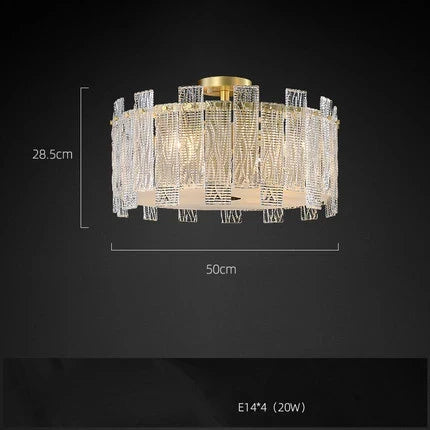 Plafonnier design rond à couches en cuivre doré Émilien Cadence - Éclat du Métal & Élégance Intérieure