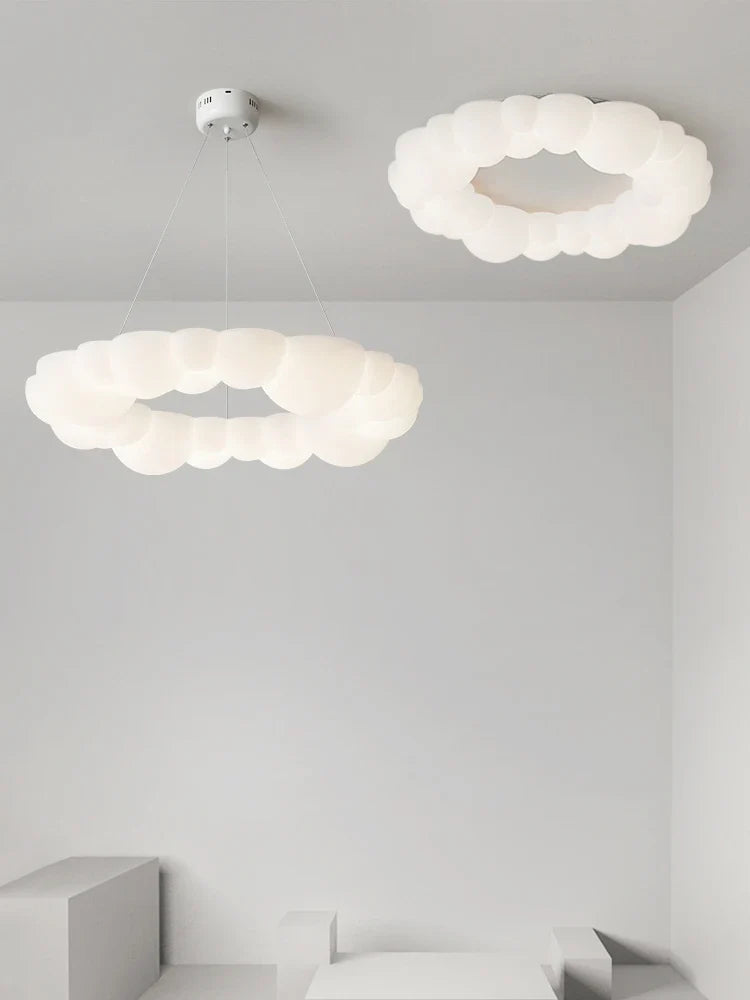 Lustre — Nuage moderne LED design anneau nordique éclairage lustre