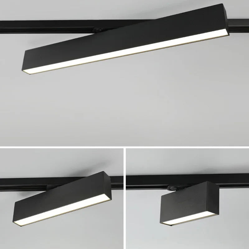Plafonnier cree led rail éclairage pour magasins et intérieurs modernes Béryl Onde en Aluminium - Caractère & Élégance dans le Décor