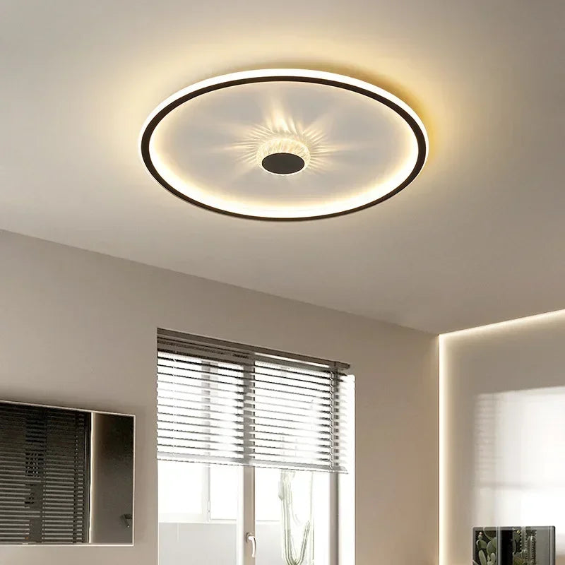 Plafonnier led moderne pour décoration intérieure élégante et lumineuse Évrard Clarté - Une Note Actuelle dans le Décor
